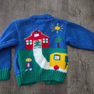 * VTG * Young Peoples' Shop Lord & Taylor Toddlers Schoolhouse Cardigan